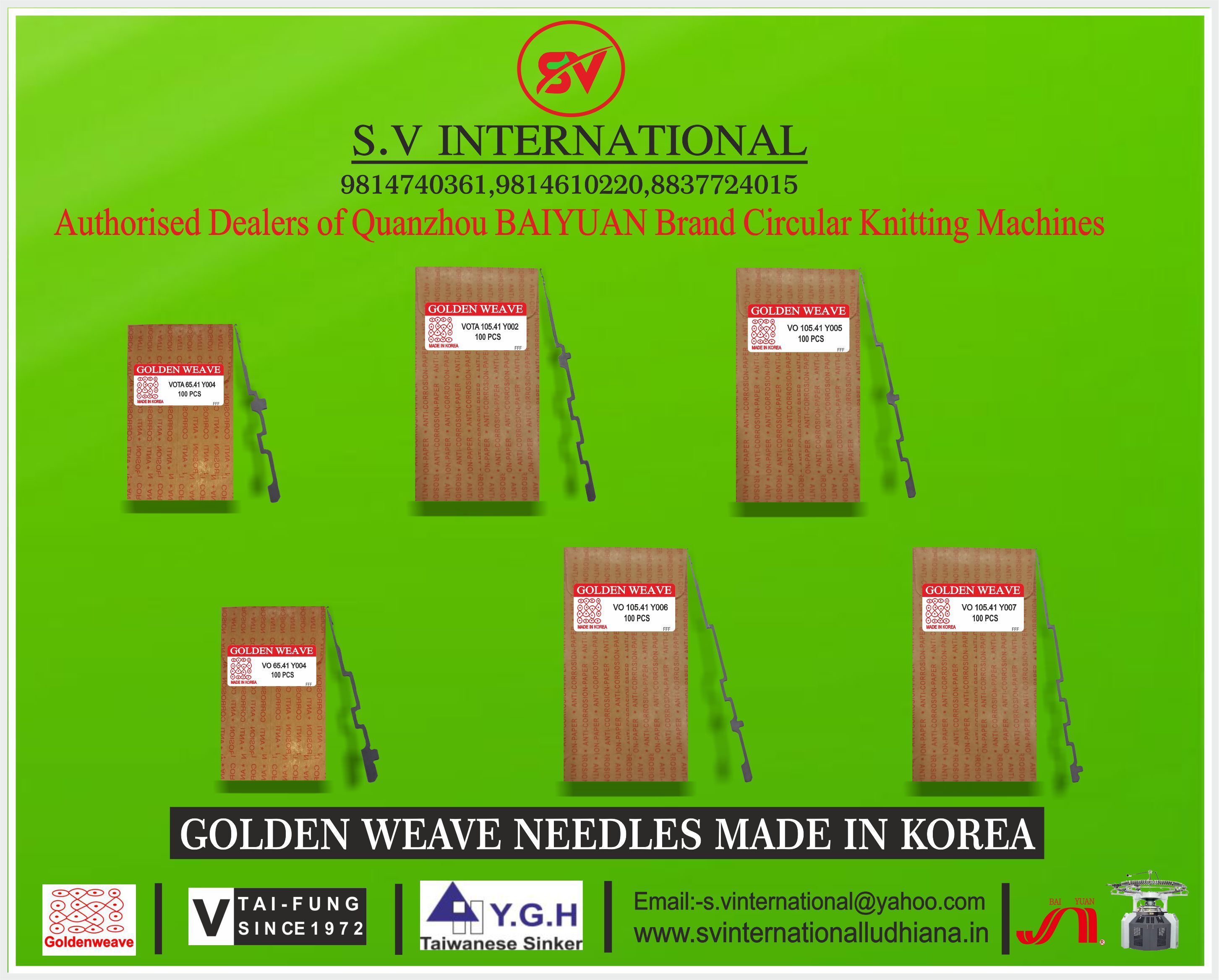 VOTA-VO 65.41 Y004-7 and VOTA-VO 105.41Y002-5-6-7 -Golden Weave Brand