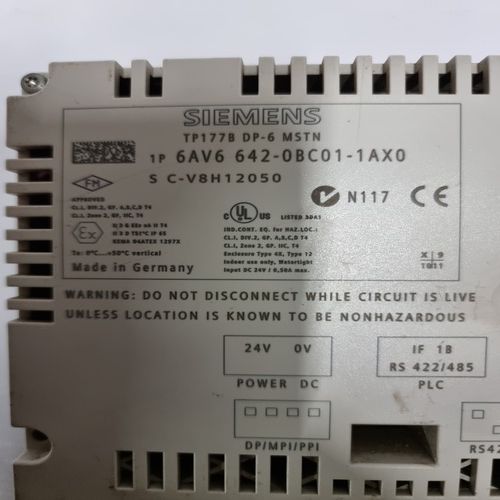 SIEMENS 6AV6 642-0BC01-1AX0 HMI TP177B DP-6 MSTN