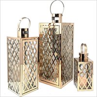 Metal Stainless Steal Lantern  3 Pcs