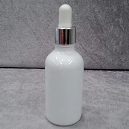 Round 50Ml White Cotted Glass Dropper Bottle