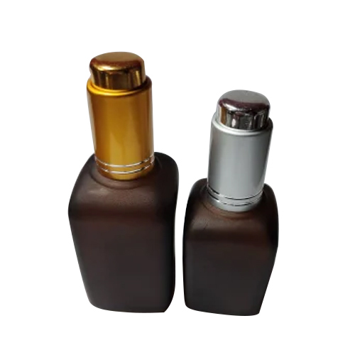 30-50ml Amber Lotion Pump Bottle - Glass Material Round Shape Brown Color Various Sizes | Ideal for Lotion and Liquid Storage