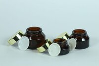 50gm AMBER Slant GLASS JAR