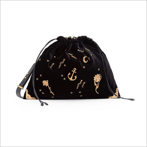 Velvet Astrology Large Drawstring Hobo Bag