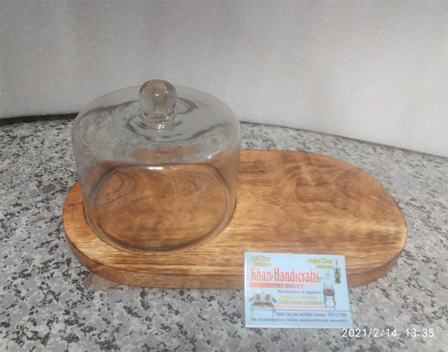 Burning Polish Glass Domes With Platter