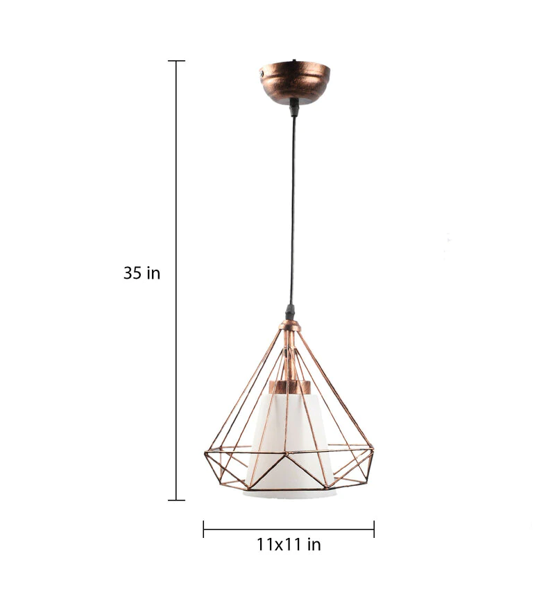 Antique Brass Metal Single Hanging Light Pendant Round Shape High Quality Export Worthy Packing