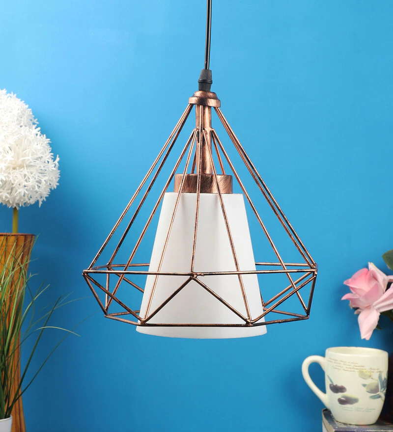 Antique Brass Metal Single Hanging Light Pendant Round Shape High Quality Export Worthy Packing