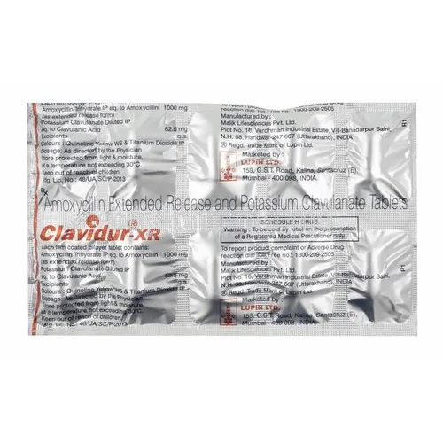 Amoxycillin Extended Release and Potassium Clavulanate Tablet