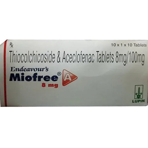 8mg Thiocolchicoside and Aceclofenac Tablets