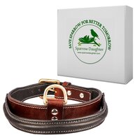 SPARROW DAUGHTER DOG COLLAR WITH D-HANDLE MADE BY GENUINE LEATHER