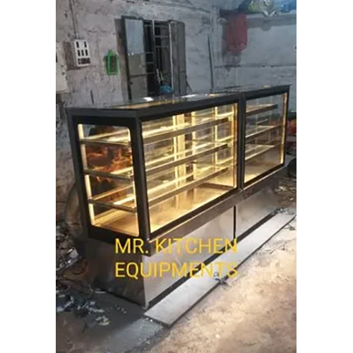 Non AC Straight Glass Display Counter