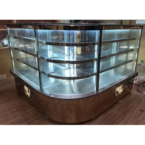 Stainless Steel Curved Display Counter