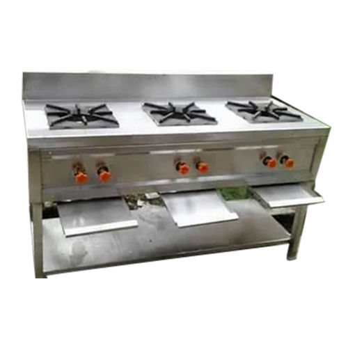 Stainless Steel Three Burner Range