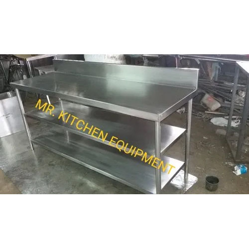 Stainless Steel Working Table With 2 Shelves