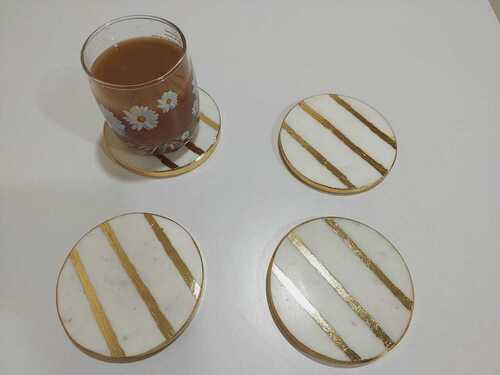 Round Marble Tea Coasters