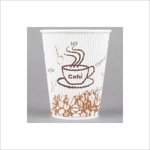 White Custom Printed Paper Tea Cups