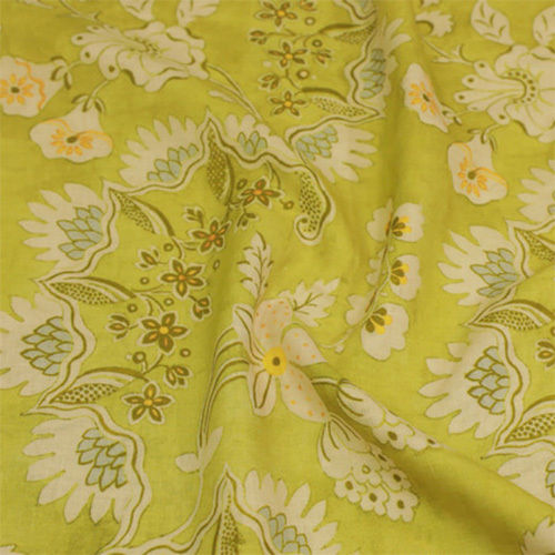 Washable Green Pure Linen Silk Fabric