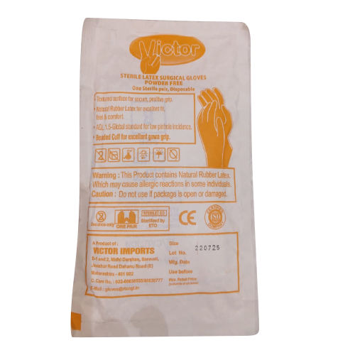 Plain Victor Powder Free Sterile Latex Surgical Gloves