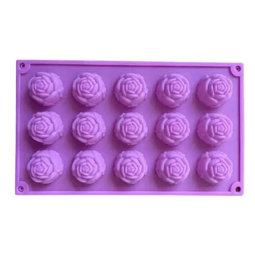 Purple Silicone Rose Mould