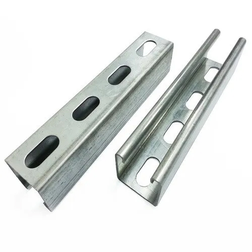 Galvanized Iron GI Slotted Channel - Iron Grade 316/304/316L Gray | Industrial Application Galvanized Surface Treatment