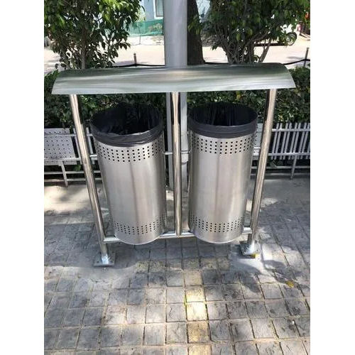 Twin Bin Dustbins With Canopy