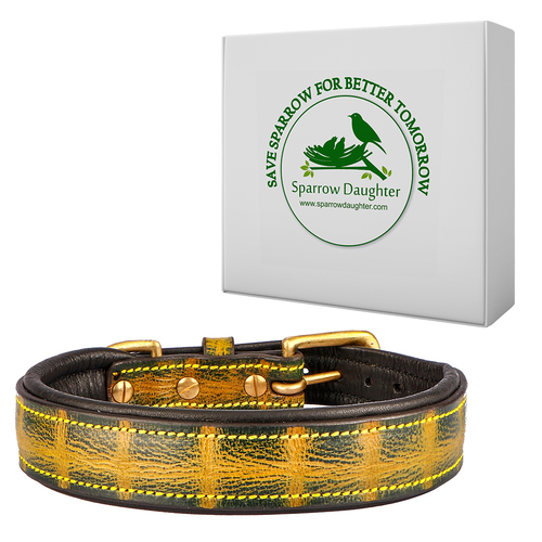 SPARROW DAUGHTER DOG COLLAR MADE BY LEATHER WITH DIFFERENT COLOR SADE