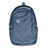 Polyester Laptop Backpack Bags - Synthetic Material, Customizable Size and Color, Stylish Grey Design | Attractive Zip Closure, Shoulder Straps