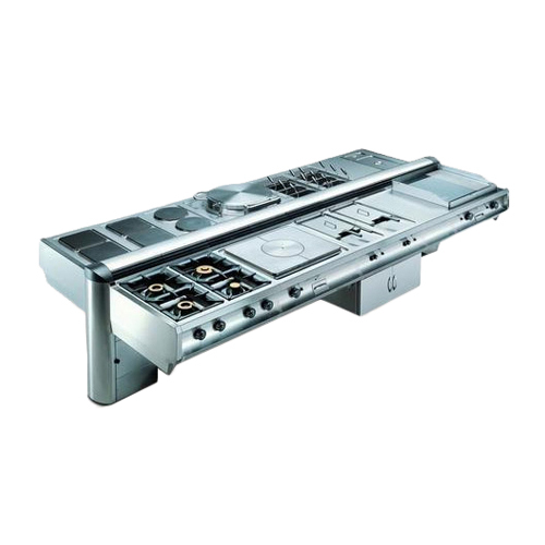 Commercial Cooking Range - Stainless Steel Rectangular Size | 220-440V Semi Automatic 1-Year Warranty Electric Power Silver Finish Ideal for Restaurant & Hotel Usage