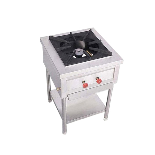 Single Burner Cooking Range - Stainless Steel, Semi Automatic, Square Shape, Silver Color | 220-440 Voltage, 1 Year Warranty, Ideal for Restaurant, Hotel, Canteen, Hospital, Motel