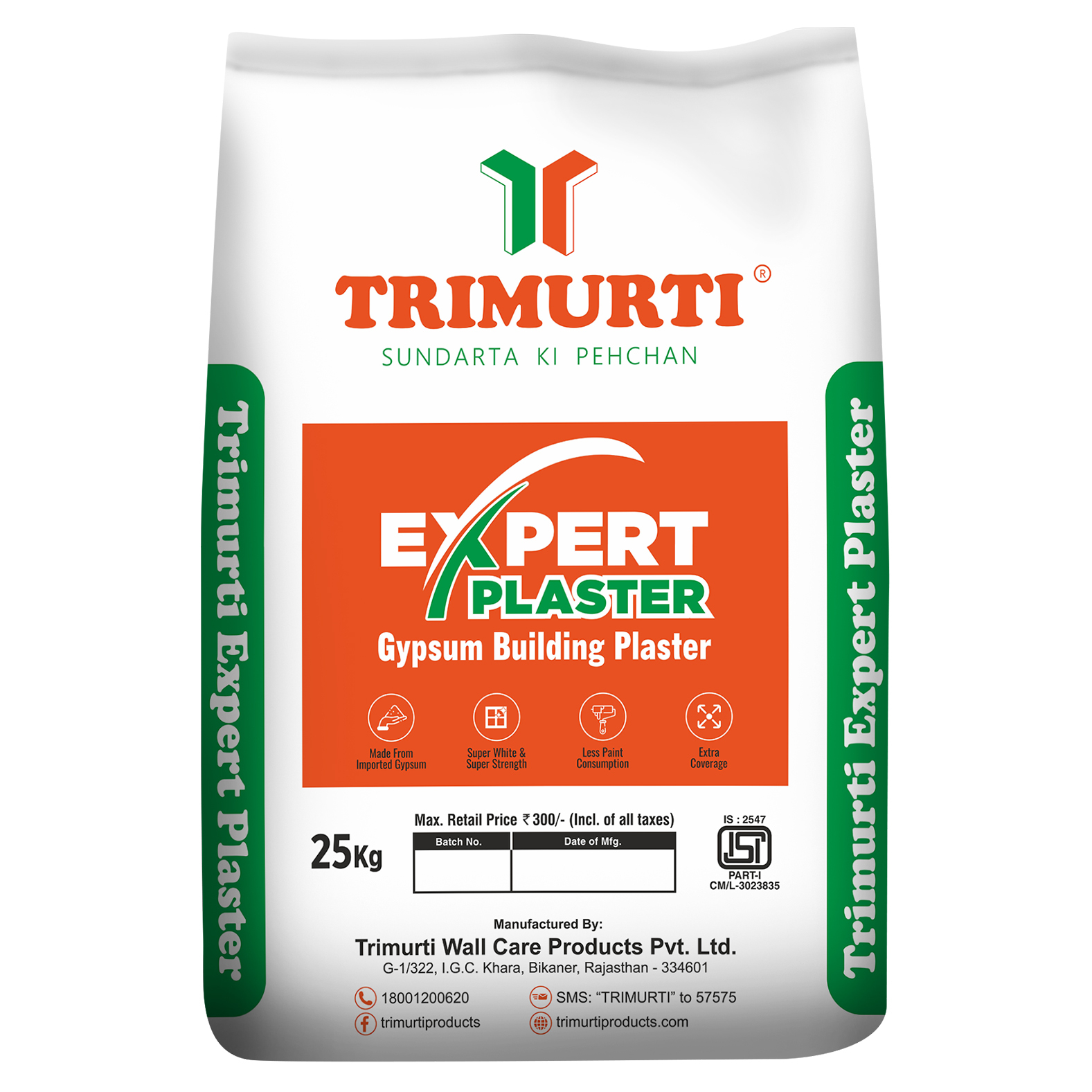 Trimurti 25 Kg Expert Gypsum Plaster