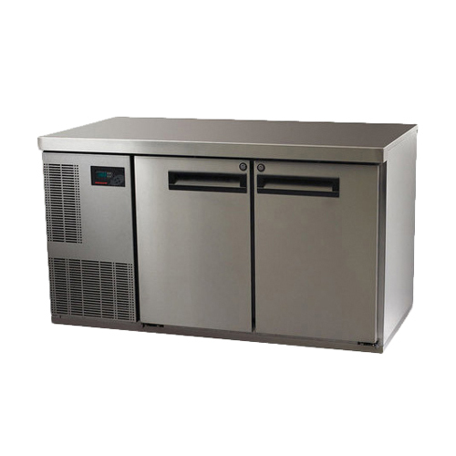 Silver Two Door Vertical Fridge