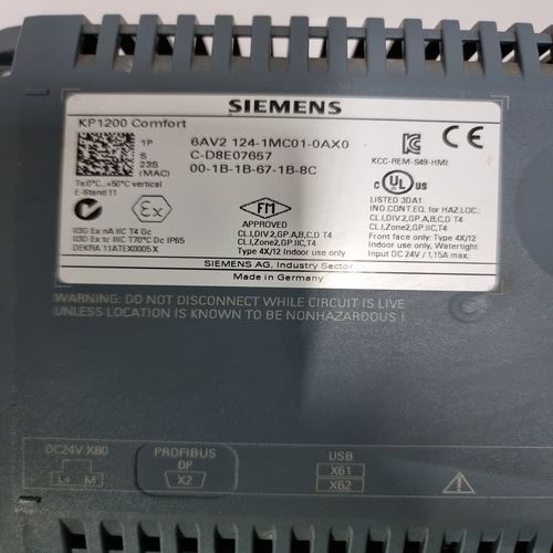 SIEMENS 6AV2 124-1MC01-0AX0 HMI