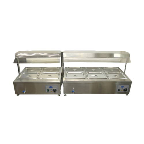 Table Top Bain Marie - Stainless Steel, Custom Size, Silver Finish | Manual Operation, Ideal for Hotel & Restaurant Use, 220-440V, 1-Year Warranty
