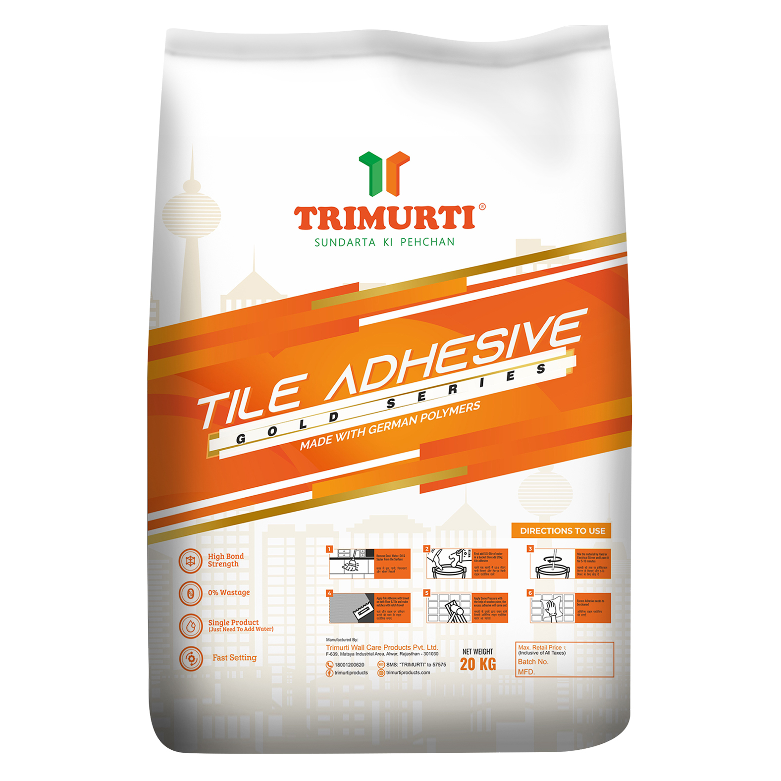 Trimurti 20 Kg Gold Series Tile Adhesive