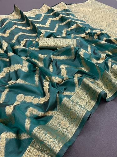Karnika C-Green Organza Silk Saree