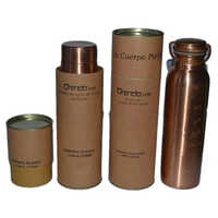 Copper Bottle Packaging Tube Boxes - Paper, Cylindrical Shape, Brown Color | Ideal For Shopping, Eco-friendly & Durable Material
