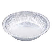 Round Pie Dish Aluminium Containers - Color: Silver