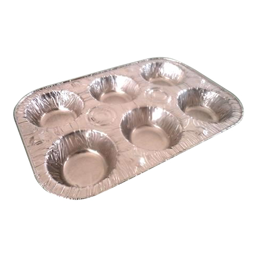 Laminated Material 6 Cup Muffin Aluminium Containers at Best Price in