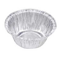 110ml Muffin Round Catering Aluminium Container - Color: Silver