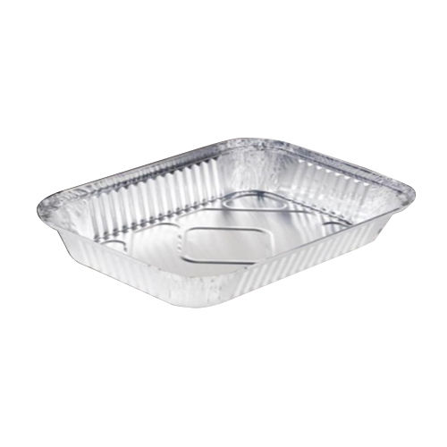 Silver 1850Ml Rectangular Food Plate