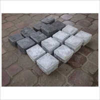 Outdoor Granite Cobblestone - 4x4x2.5-3 Inches, Grey Color, Machine-cut Finish | Reclaimed Jumbo Cobbles For Landscaping Applications