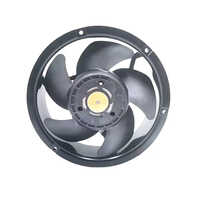 Black High Power Round Ec Dc Inverter Cooling Exhaust Fan