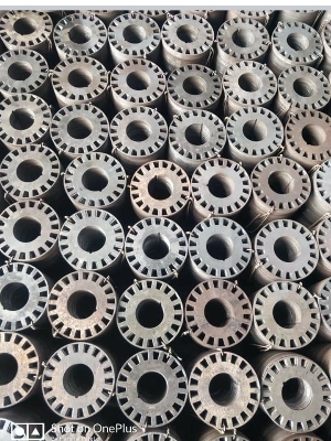 Electrical Motor Stamping - Mild Steel Components, Customized Shape | Black Color, Flat Surface, Thickness 65mm-75mm, A One Grade