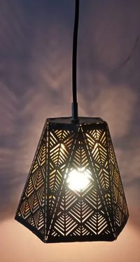 Metal Hanging Light Pendant Round Shape High Quality Export Worthy Packing
