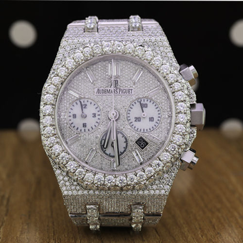 White Ap Hiphop Iceout Watch