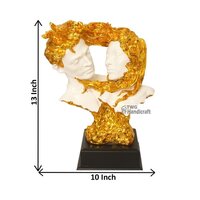 Abstract Sculpture Gold Plated Decorative Article