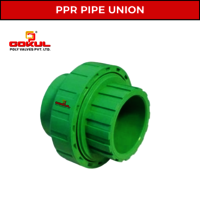 Ppr Union - Size 20mm To 160mm, Green Plastic With 5mm Thickness