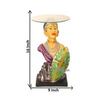 Rajasthani Decorative Glass Corner Table