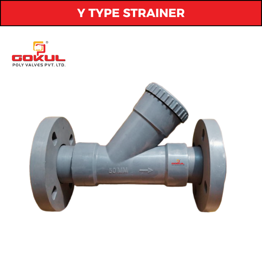 pp y type strainer flangend