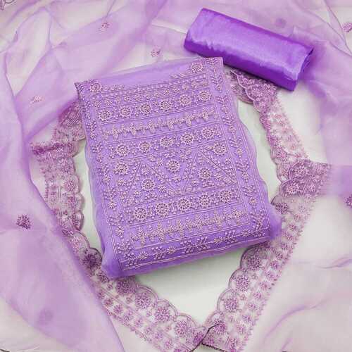 Bhoomi Purple Tissue Dress Material