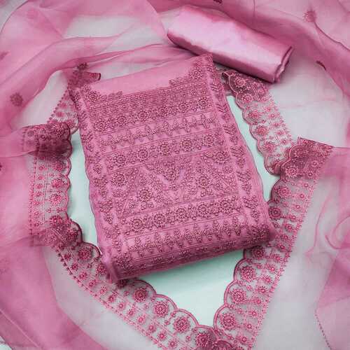 Bhoomi Pink Tissue Dress Material